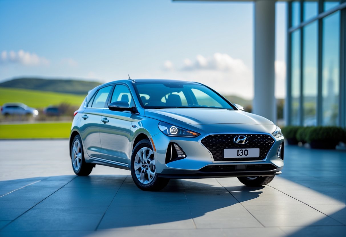 Hyundai i30 Ireland Market Guide: Pricing, Specs & Buyers’ Advice Hyundai i30 Ireland Market Guide A modern Hyundai i30 parked outdoors with green hills and city buildings in the background under clear daylight.
