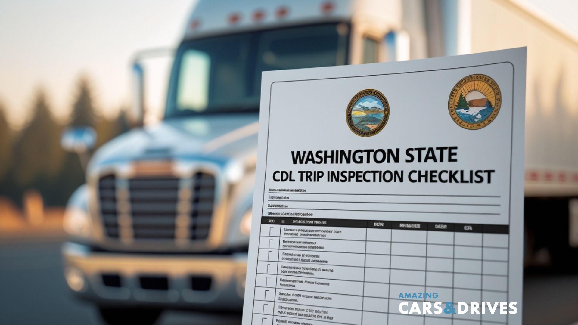 Washington State CDL Pre Trip Inspection Checklist Guide