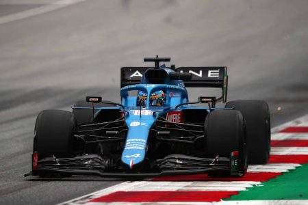 Spielberg, Austria. 2 July 2021.  Fernando Alonso of Alpine F1 Team    on track during free practice of   Formula 1  Gran Prix 2021 of Austria